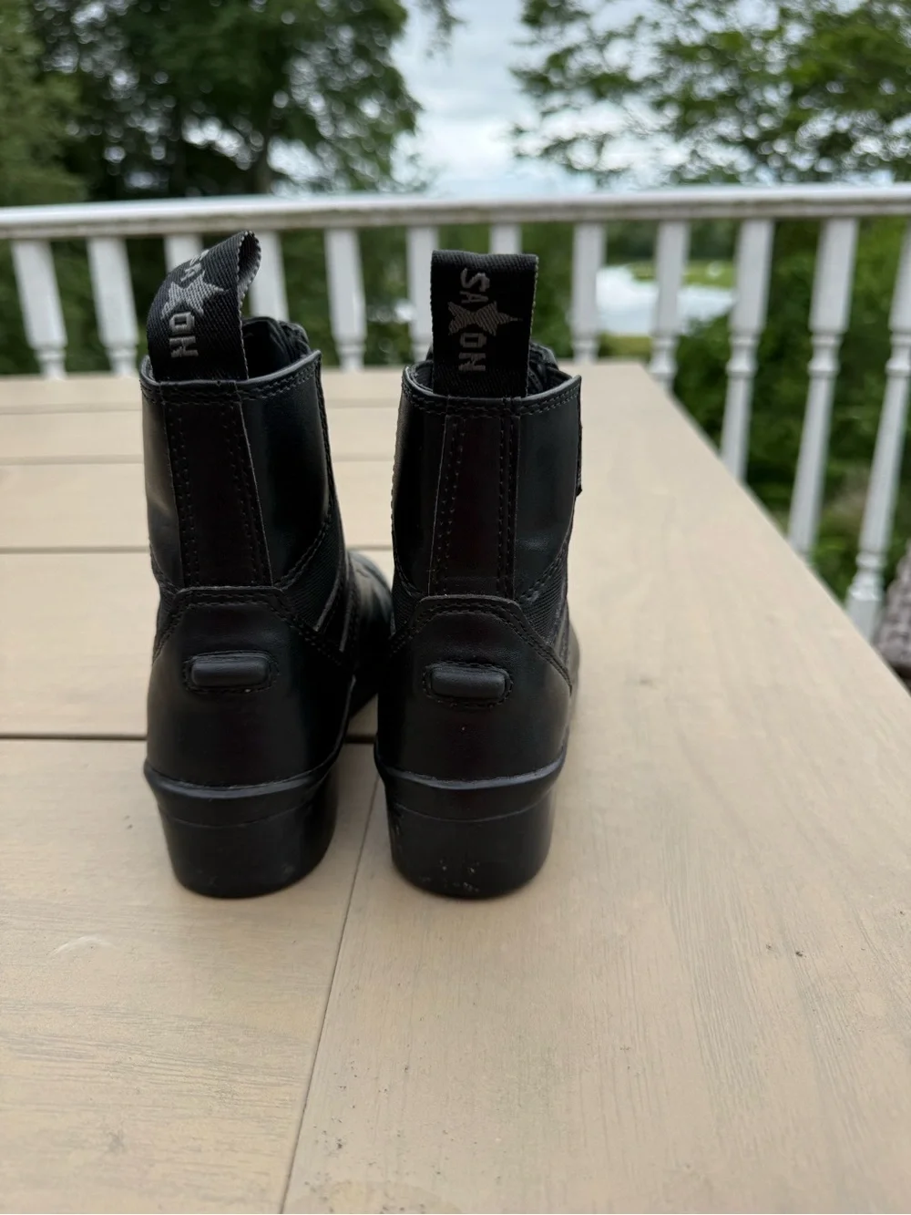 Black Saxon Front Zip Child Paddock Boots